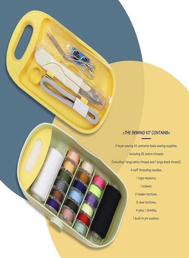 GEMSY صندوق أدوات الخياطة المتكامل من جيمسي | مجموعة أدوات خياطة مع ملحقات، مقص، خيط، إبر، شريط قياس | صندوق أدوات خياطة محمول من سوي داغا، مناسب للمنزل، للسيدات، متعدد الاستخدامات، للسفر، والأعمال اليدوية - Image 4